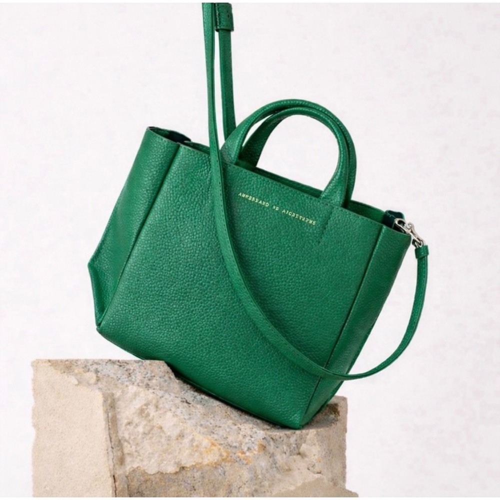 Ampersand As Apostrophe Emerald Green‎ Micro Tote Leather NWT